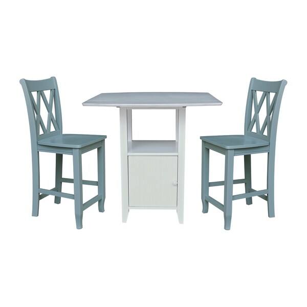International Concepts Rectangle 20 in W, 38 in L, 36 in H, Wood, White/Chalk Antiqued K128-3638-S86-202-2 - main